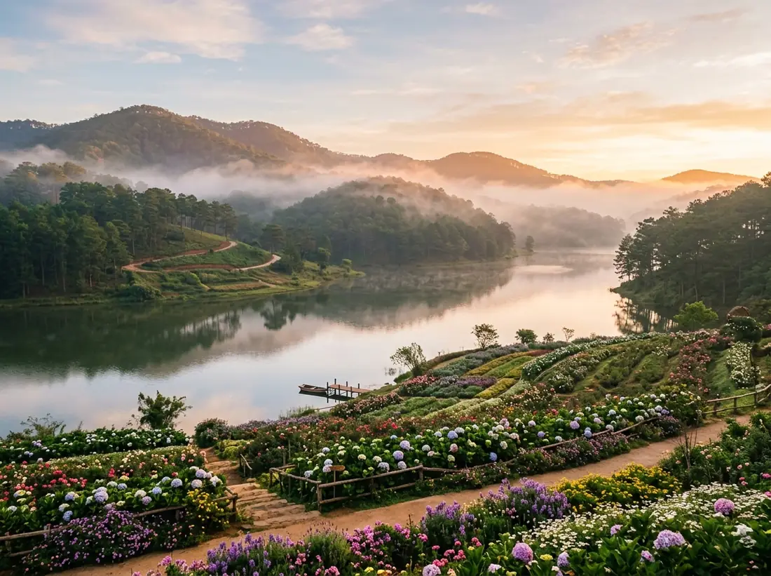 Săn mây Đà Lạt – Đồi chè Cầu Đất – Thác Datanla